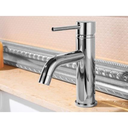 REA-B4101 - Miscelatore per lavabo LUNGO 16,5 cm cromo lucido