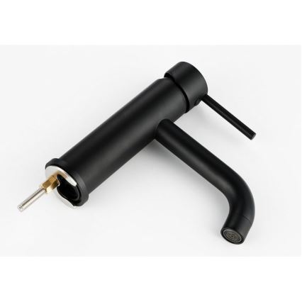 REA-B4102 - Mitigeur pour lavabo LUNGO 16,5 cm noir