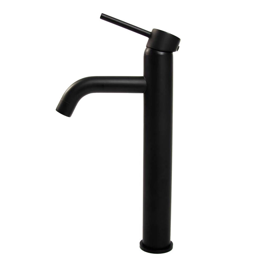 REA-B4103 - Miscelatore per lavabo LUNGO 28 cm nero