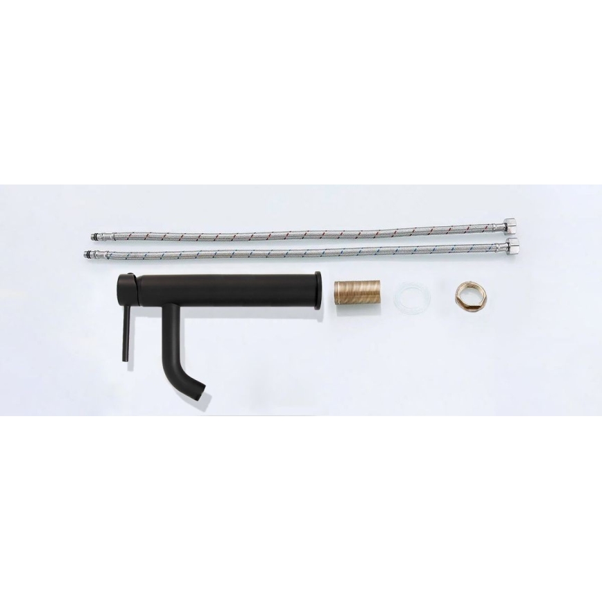 REA-B4103 - Waschtischarmatur LUNGO 28 cm schwarz