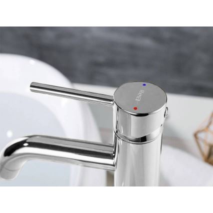 REA-B4104 - Miscelatore per lavabo LUNGO 28 cm, cromo lucido