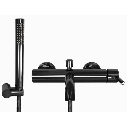 REA-B4422 - Badewannenset LUNGO, glänzend schwarz