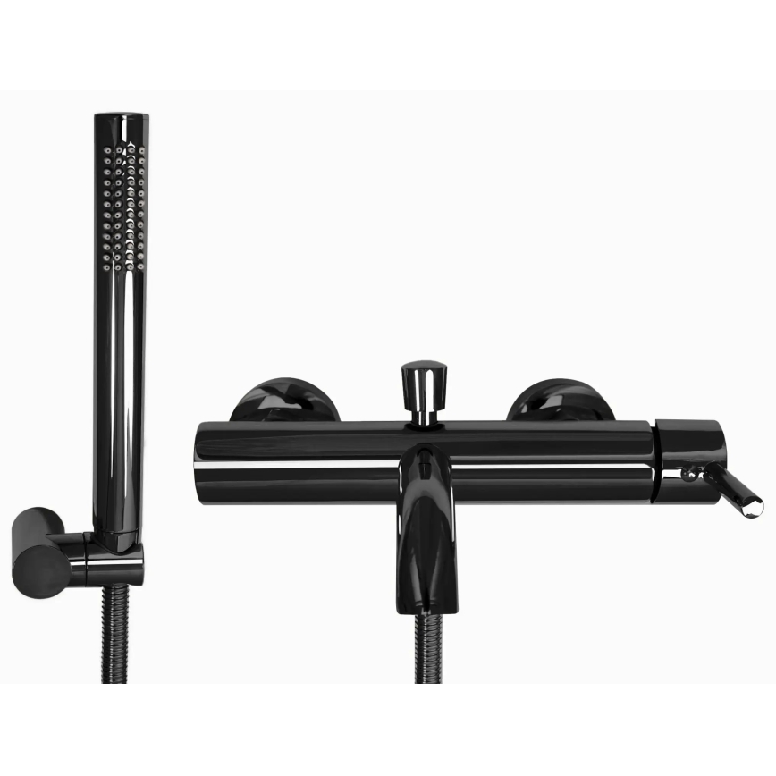 REA-B4422 - Badewannenset LUNGO, glänzend schwarz