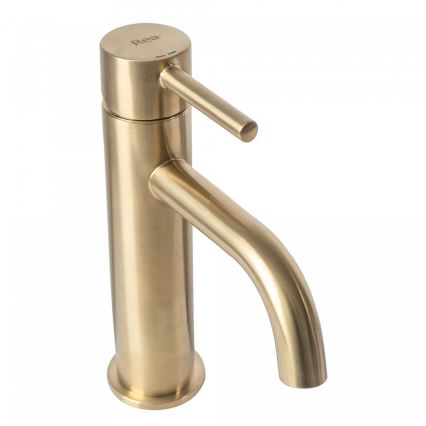 REA-B4527 - Mitigeur de lavabo LUNGO 16,5 cm doré brossé