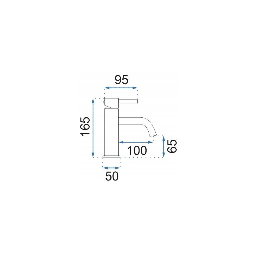 REA-B4527 - Waschtischarmatur LUNGO 16,5 cm, gebürstetes Gold