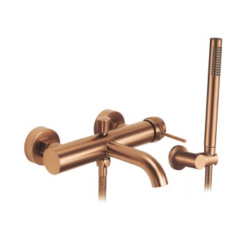 REA-B4567 - Set per vasca LUNGO in rame spazzolato