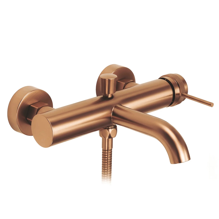REA-B4567 - Set per vasca LUNGO in rame spazzolato