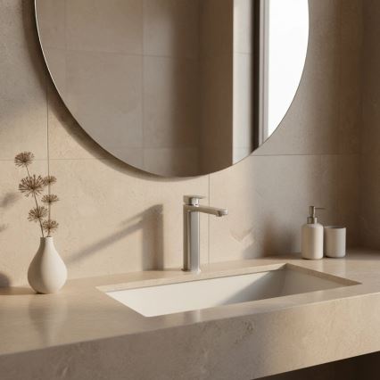 REA-B4588 - Miscelatore per lavabo ARLO 30 cm nichel