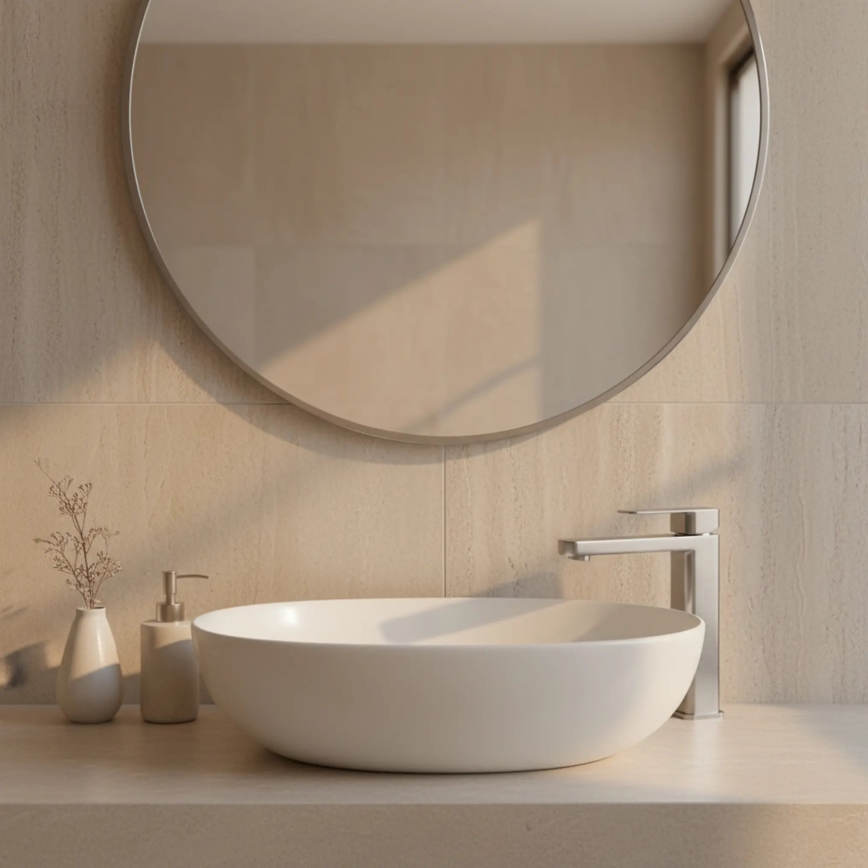 REA-B4588 - Miscelatore per lavabo ARLO 30 cm nichel