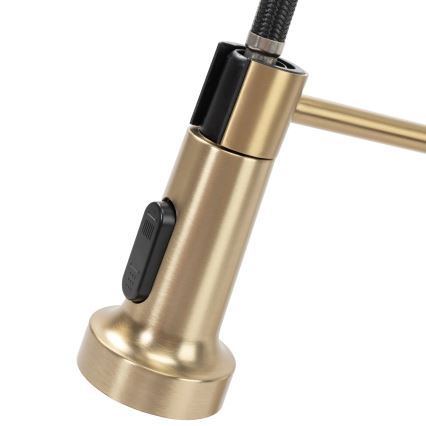 REA-B4821 - Miscelatore per lavello con doccetta estraibile COLIN 42,5 cm, finitura oro spazzolato