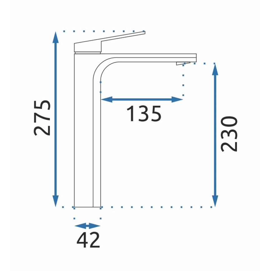REA-B4895 - Waschtischarmatur MARCO 27,5 cm gebürstetes Gold