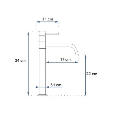 REA-B5002 - Mitigeur de lavabo LUGANO 34 cm doré