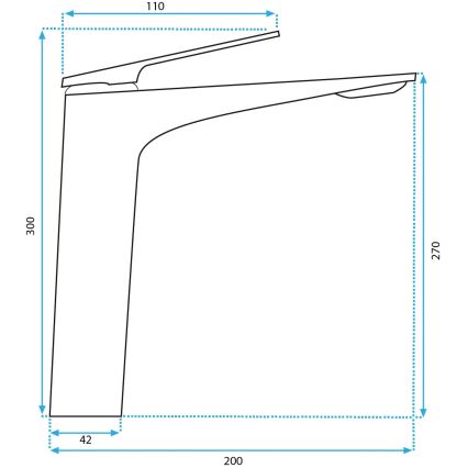 REA-B5060 - Miscelatore per lavabo AVALON 30 cm cromo lucido