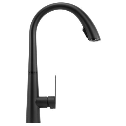 REA-B5313 - Miscelatore da cucina ROSS 43 cm con doccetta estraibile, nero