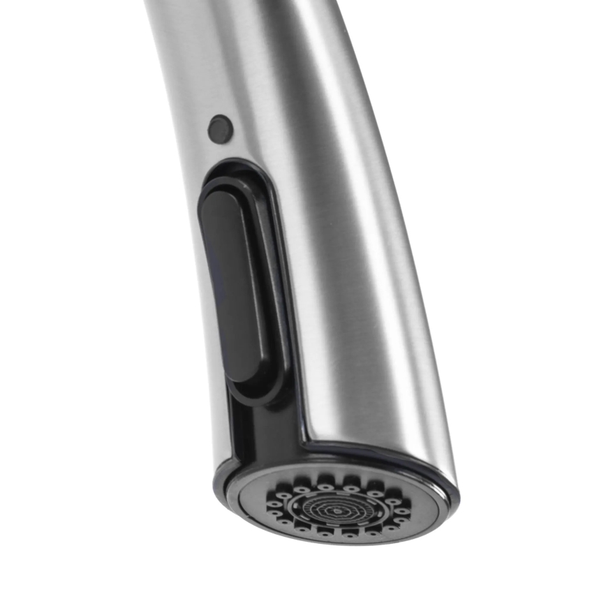 REA-B5314 - Mitigeur d'évier ROSS avec douchette extractible, 43 cm, nickel