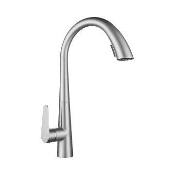 REA-B5314 - Spültischarmatur mit ausziehbarer Brause ROSS 43 cm Nickel