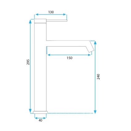 REA-B5319 - Mitigeur de lavabo FOSS 29,5 cm doré brossé