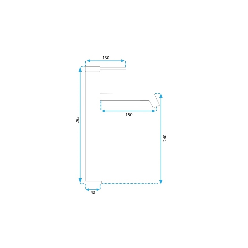 REA-B5320 - Miscelatore per lavabo FOSS 29,5 cm nero opaco