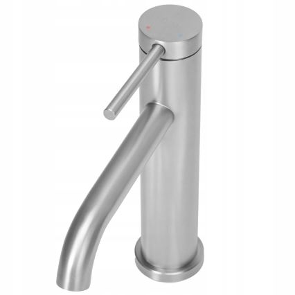 REA-B5324 - Miscelatore per lavabo CLIF 20,5 cm in acciaio spazzolato