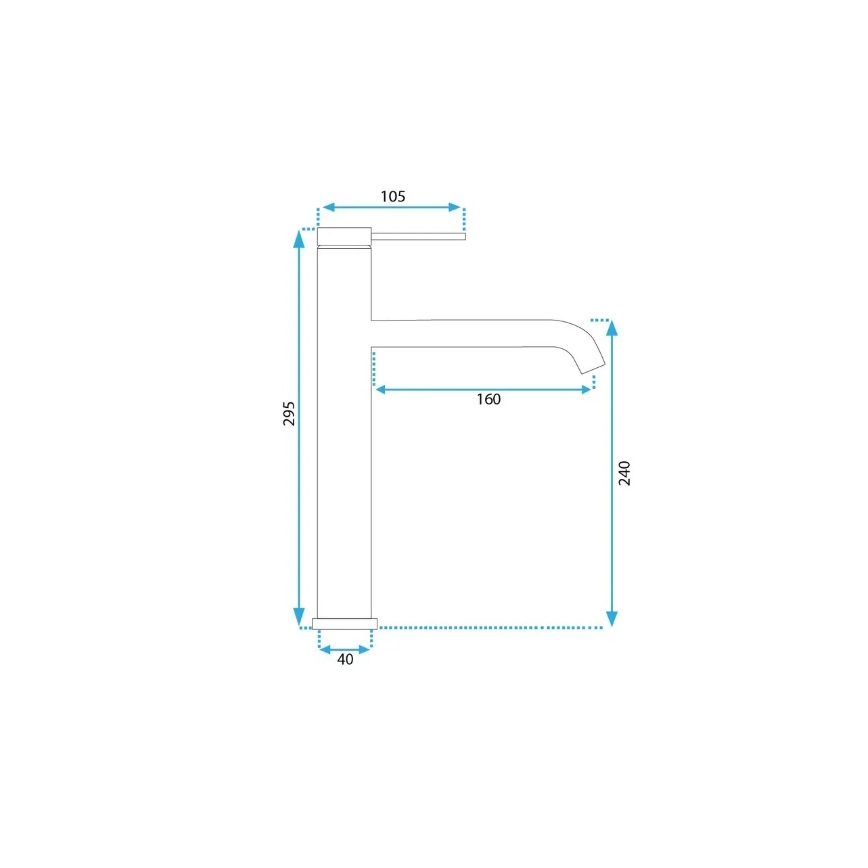 REA-B5330 - Mitigeur pour lavabo CLIF 29,5 cm, finition nickel