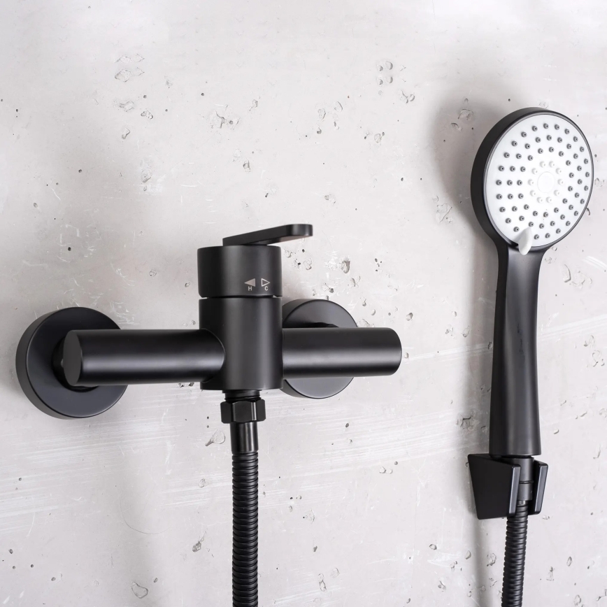 REA-B5500 - Set doccia con miscelatore ONTARIO nero