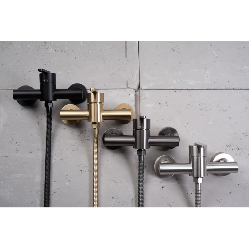 REA-B5502 - Set doccia con miscelatore ONTARIO in nichel