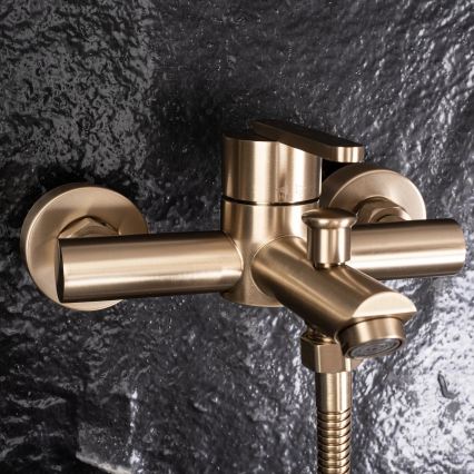 REA-B5513 - Set per vasca da bagno con miscelatore ONTARIO in oro spazzolato