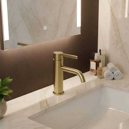 REA-B6444 - Mitigeur pour lavabo FOSTER 18,2 cm, finition dorée