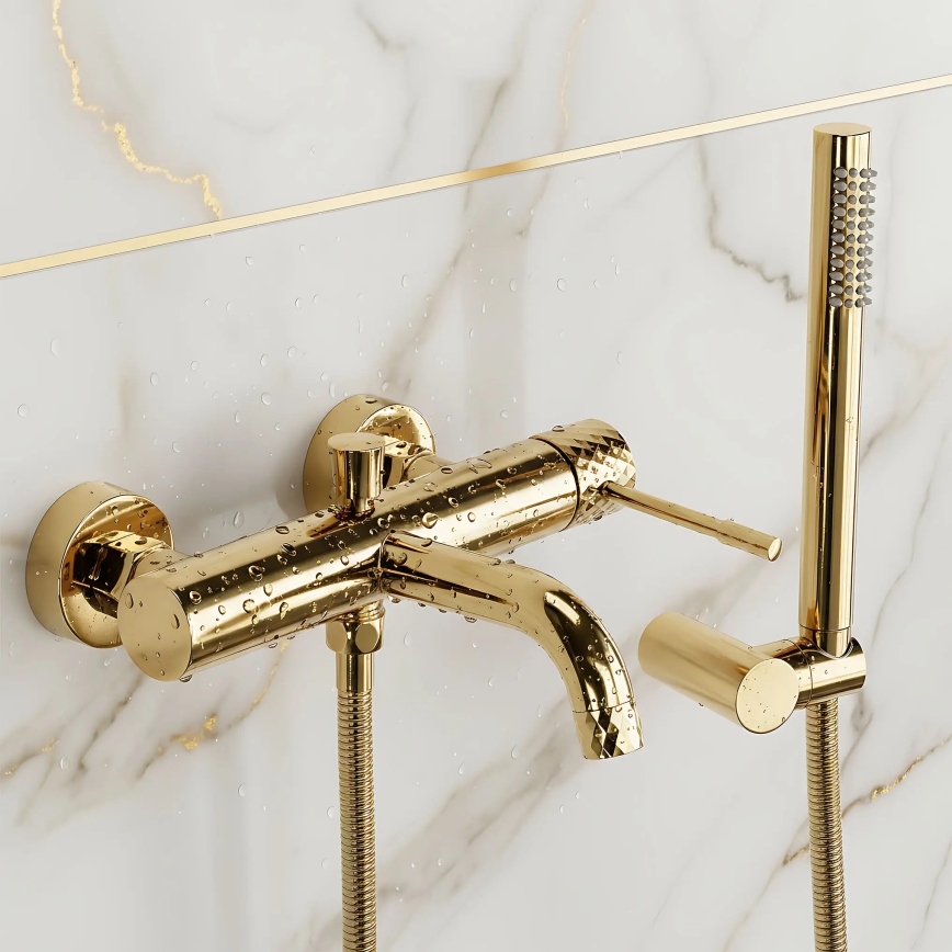 REA-B6448 - Set per vasca da bagno LUNGO DIAMOND oro