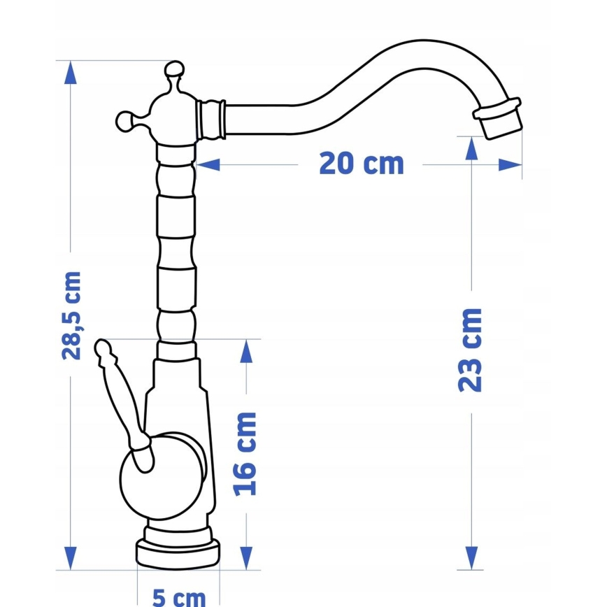 REA-B6528 - Waschtischarmatur BONA 28,5 cm gebürstetes Kupfer