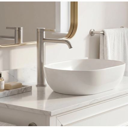 REA-B6538 - Mitigeur pour lavabo RIVO 28 cm nickel