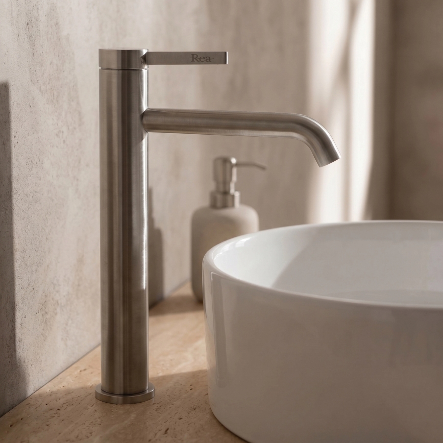 REA-B6538 - Mitigeur pour lavabo RIVO 28 cm nickel
