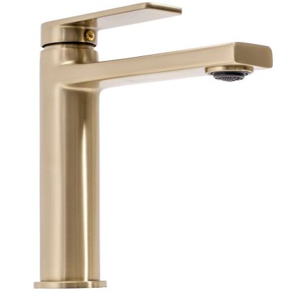 REA-B6555 - Miscelatore per lavabo VERSO 16,5 cm oro spazzolato