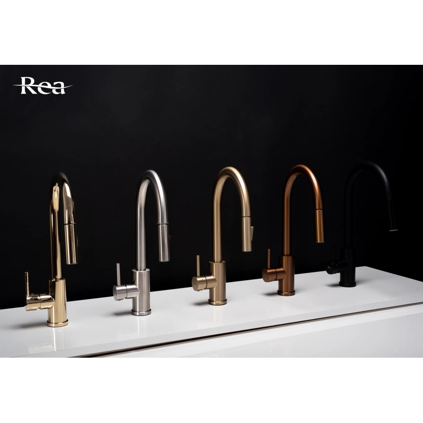 REA-B6560 - Miscelatore da cucina FRESH con doccetta estraibile, 45 cm, rame spazzolato