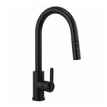REA-B6571 - Küchenarmatur mit ausziehbarer Handbrause ONTARIO 38 cm schwarz