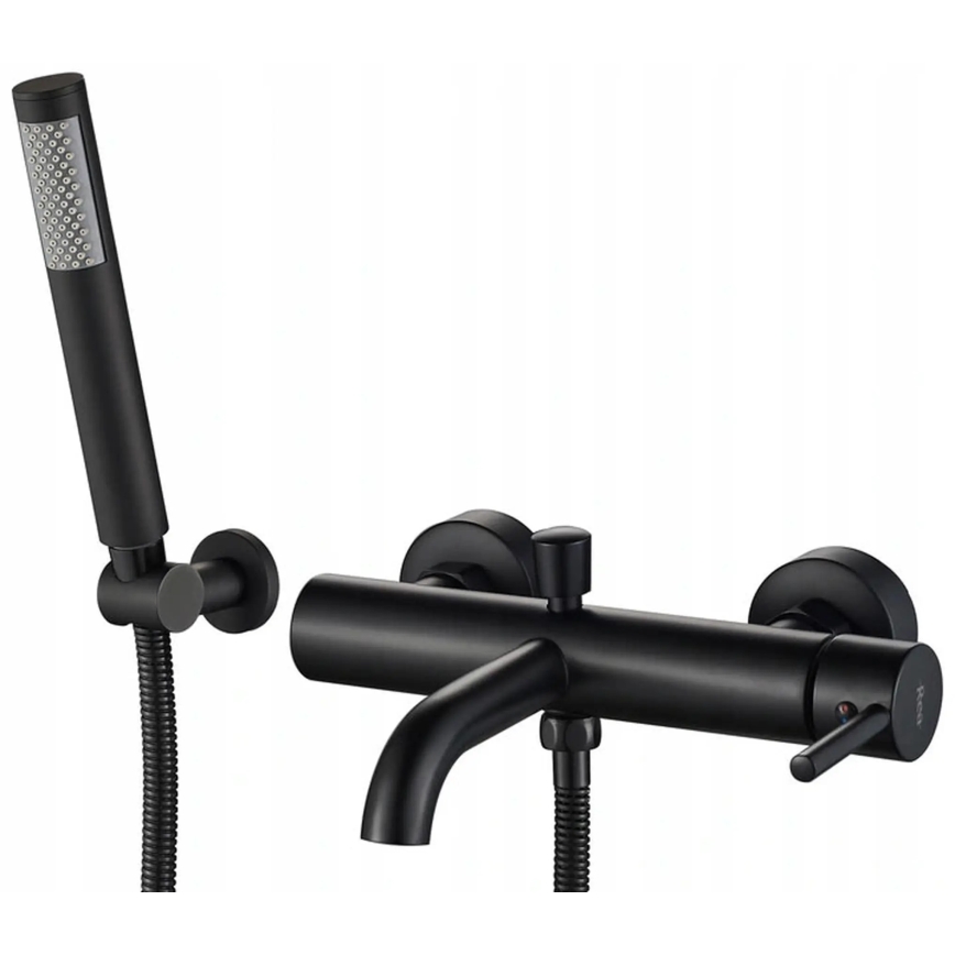 REA-B6634 - Set per vasca LUNGO nero opaco