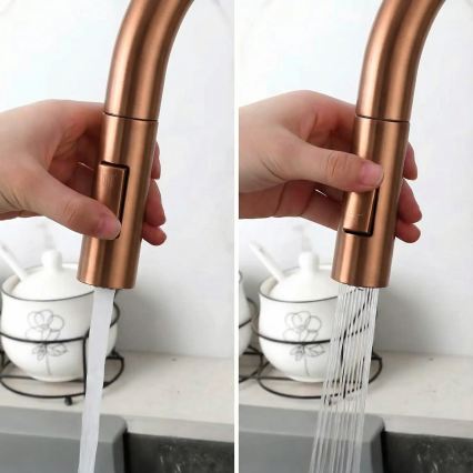 REA-B7436 - Spültischarmatur mit ausziehbarer Brause und ECO FRESH-Filter, 37,5 cm, Kupfer