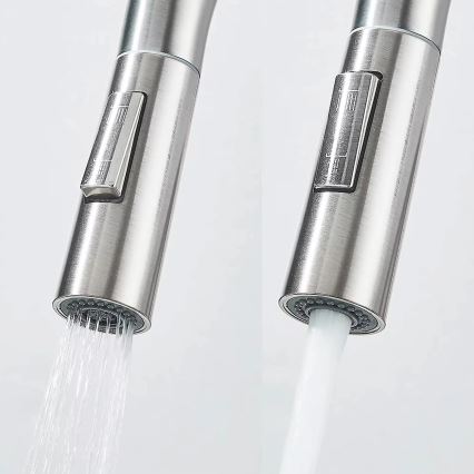 REA-B7563 - Mitigeur pour évier avec douchette extractible et système de filtration intégré ECO FRESH 37,5 cm, finition nickel