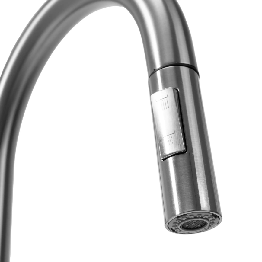 REA-B7563 - Mitigeur pour évier avec douchette extractible et système de filtration intégré ECO FRESH 37,5 cm, finition nickel