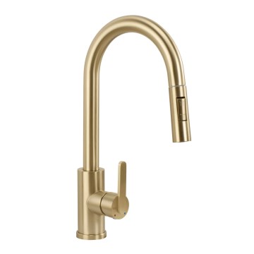 REA-B7575 - Miscelatore per lavello con doccetta estraibile ONTARIO 38 cm oro spazzolato