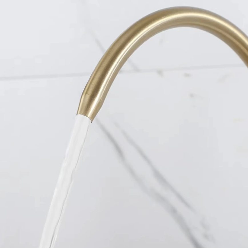 REA-B7596 - Spültischarmatur mit ausziehbarer Brause und ECO FRESH-Filterfunktion, 37,5 cm, gebürstetes Gold