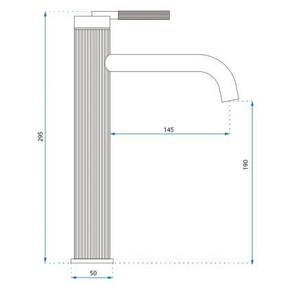 REA-B7802 - Mitigeur pour lavabo ARGON 29,5 cm, or brossé
