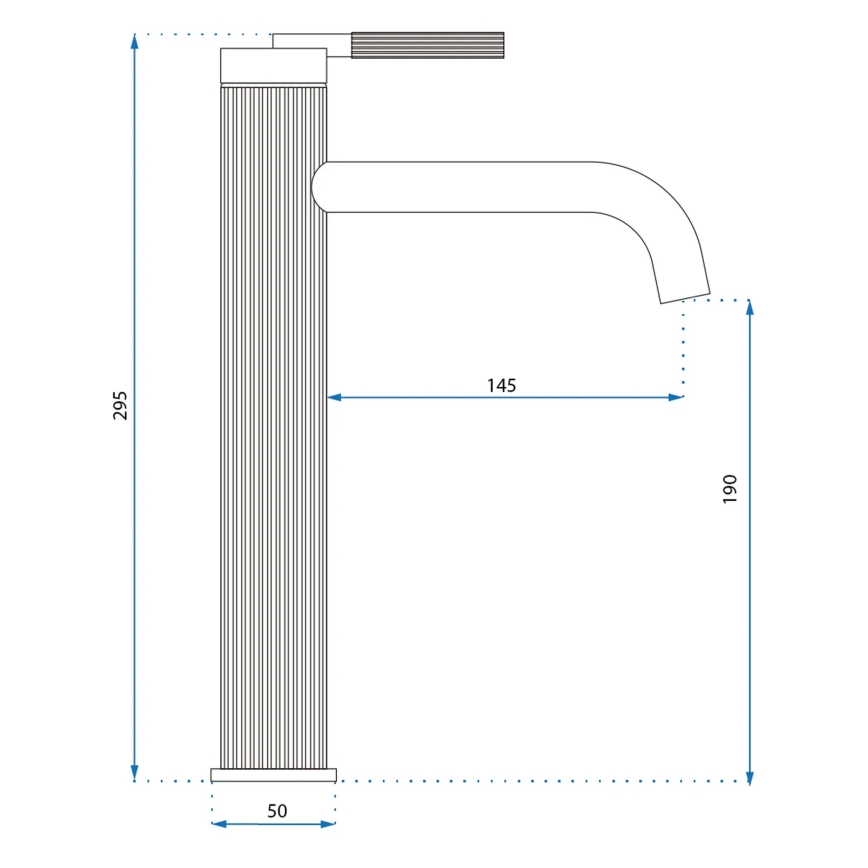REA-B7802 - Waschtischarmatur ARGON 29,5 cm gebürstetes Gold