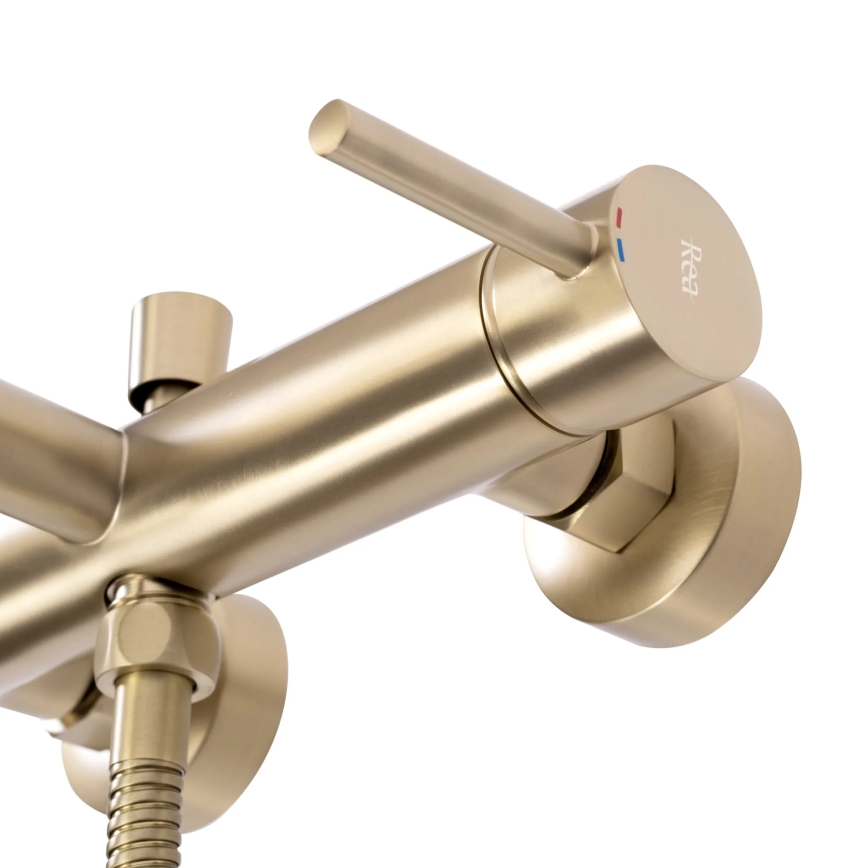 REA-B8010 - Badewannen-Set LUNGO, gebürstetes Gold