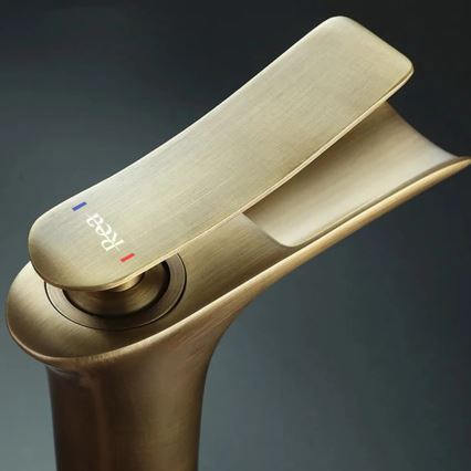 REA-B8120 - Mitigeur pour lavabo LAGUNA 30 cm, finition dorée brossée