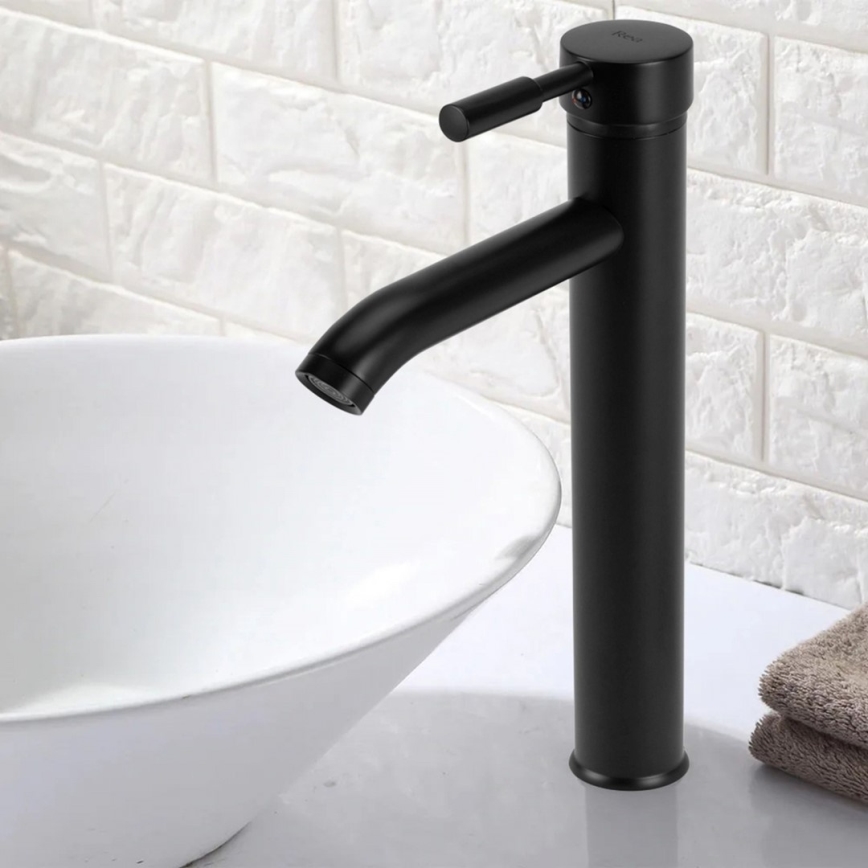 REA-B8665 - Miscelatore per lavabo GRAF 30,5 cm nero