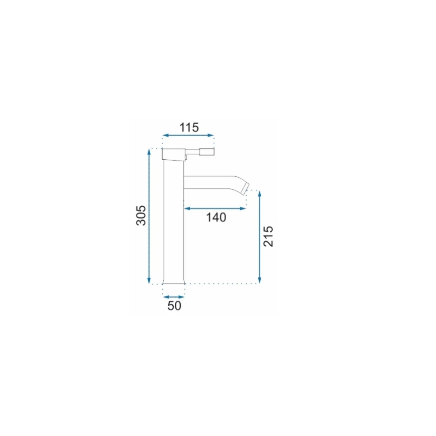 REA-B8665 - Miscelatore per lavabo GRAF 30,5 cm nero