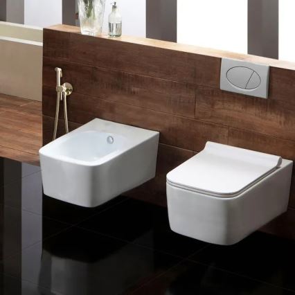REA-B8979 - Mitigeur pour bidet avec douchette pour installation encastrée LUNGO doré
