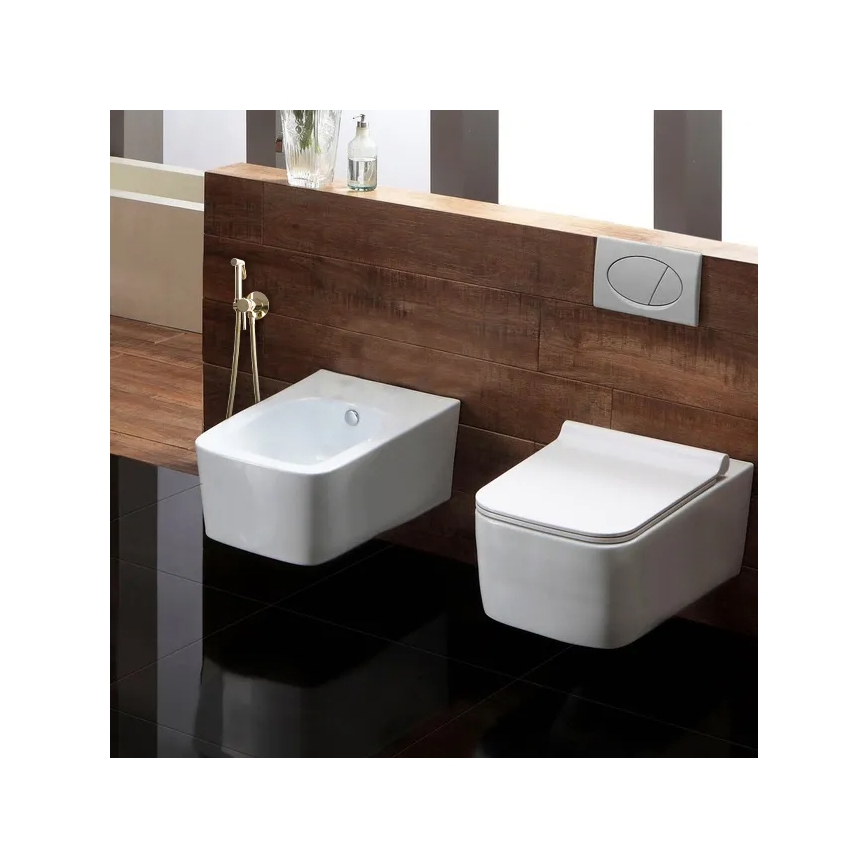 REA-B8979 - Mitigeur pour bidet avec douchette pour installation encastrée LUNGO doré