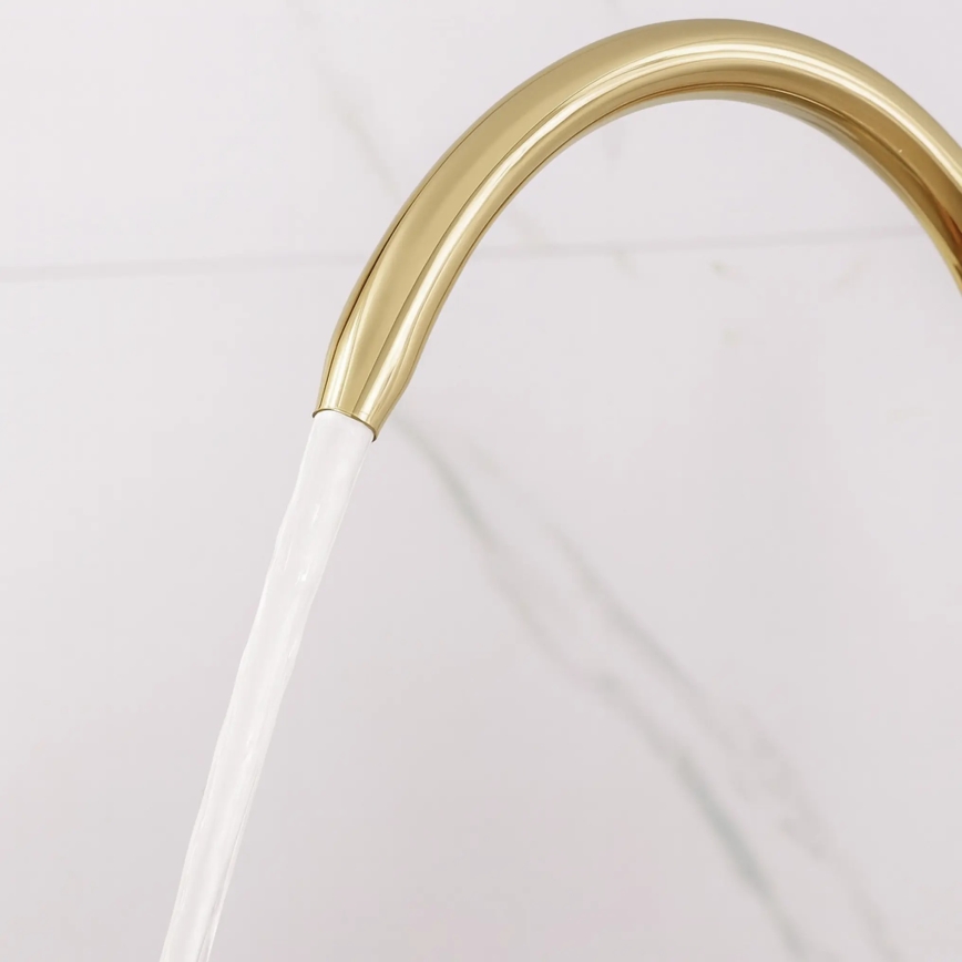 REA-B8989 - Mitigeur d'évier avec douchette extractible et système de filtration ECO FRESH, 37,5 cm, doré